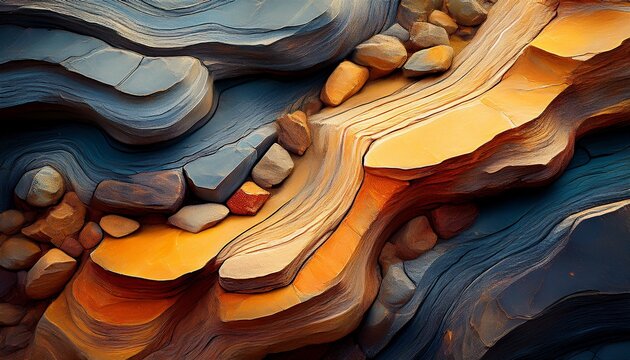 abstract background of layered rocks