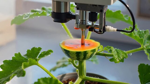 Precision Grafting: Watermelon Scion Joins Pumpkin Rootstock