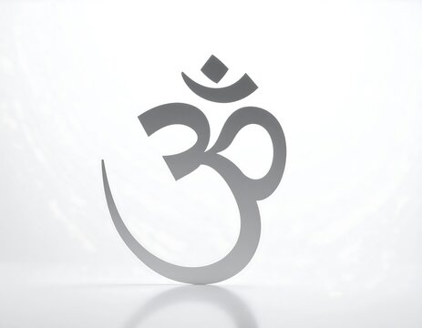 Silver Om Symbol.