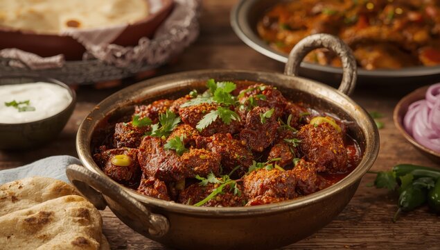 Kaleji masala, a favored Indian and Pakistani dish, served dry or with curry in a bowl, karahi, or plate.