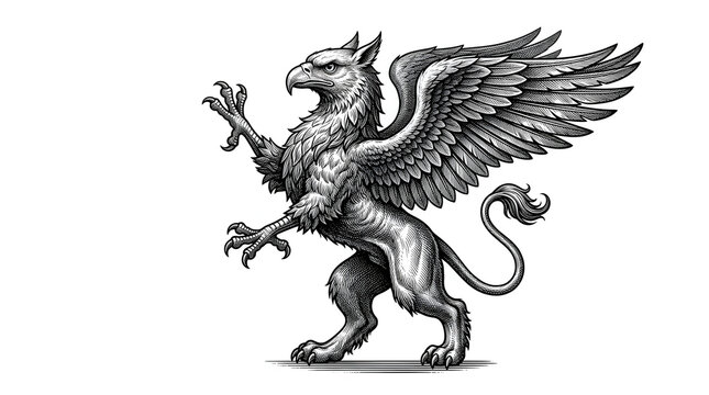 Proud Griffin Illustration