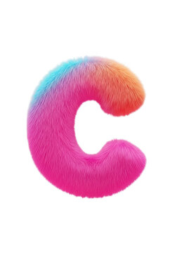 Pink and blue abstract letter c logo or initial design with glossy effect