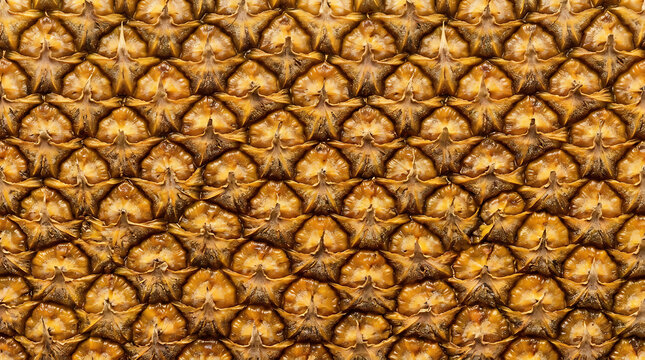Pineapple peel seamless repeating texture background, close up macro detailed pattern