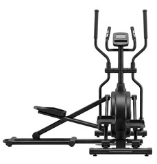 Fototapeta premium Black elliptical trainer machine for fitness workout