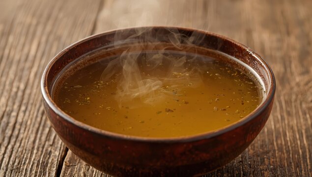 zoomed-in view of chicken soup
