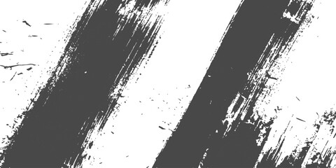 Grunge Brush Strokes: Bold, textured brush strokes in a dark gray hue create a striking abstract pattern against a clean white background, offering a raw and artistic graphic element. © Nur