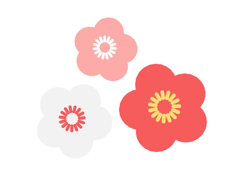 梅の花のイラストセット