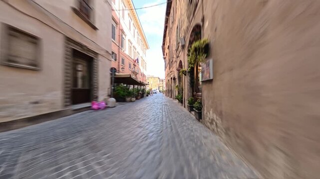 A view of Spoleto, Umbria, Italy - Hyperlapse
