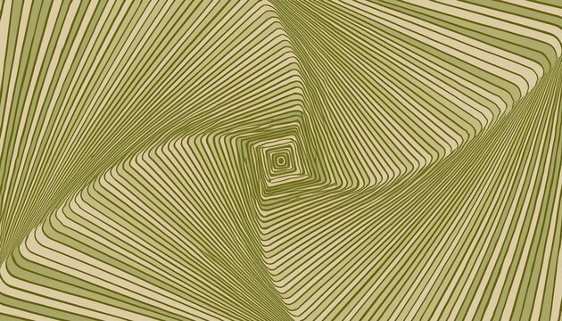retro olive green concentric square seamless pattern with hypnotic spiral frame design on cream background bold optical art for wallpaper textile and modern decor