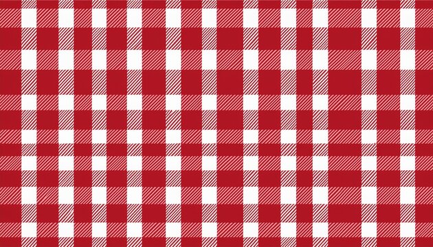 classic red and white gingham seamless pattern with bold checkered design timeless fabric texture for textile fashion and kitchen decor