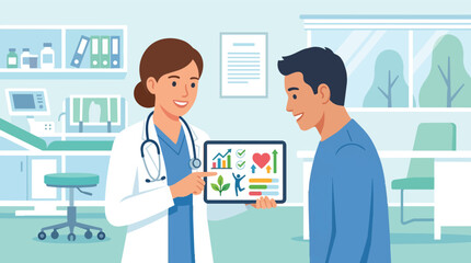Obraz premium Medical Doctor Character Vector Illustration