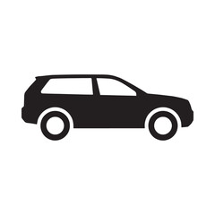 Fototapeta premium Station Wagon Silhouette On White Background Minimalist Automotive Icon