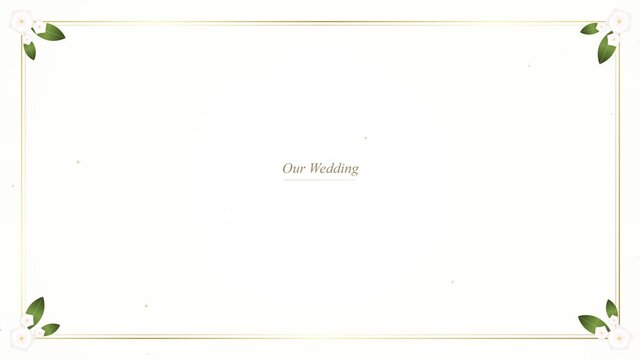 Elegant Wedding Invitation Border with Subtle Leaf Accents.
