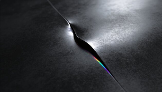 Abstract minimalist avant garde background with dark metallic texture and moody iridescent sheen