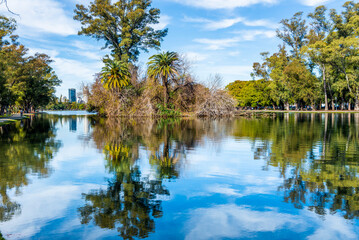 Fototapeta premium Autumn in Palermo Park, Buenos Aires, Argentina