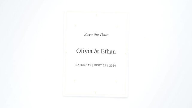 Save the Date for Olivia and Ethan Wedding Announcement.
