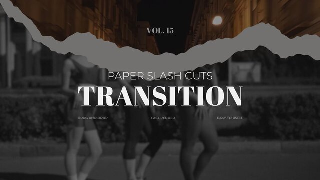 Paper Slash Cuts Transition / Horizontal / Part 15