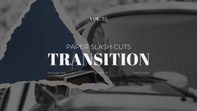 Paper Slash Cuts Transition / Horizontal / Part 33