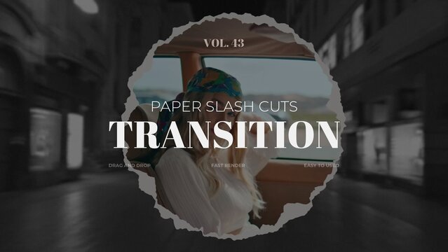 Paper Slash Cuts Transition / Horizontal / Part 43