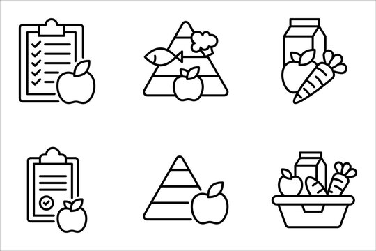 Nutrition icon set, Nutrition icon symbol sign from modern health collection for mobile concept, vector illustration on white background