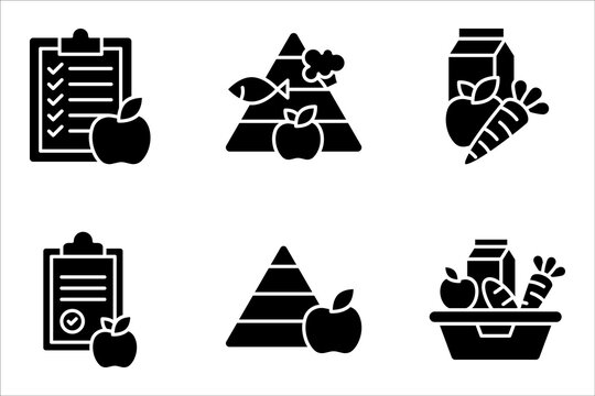 Nutrition icon set, Nutrition icon symbol sign from modern health collection for mobile concept, vector illustration on white background