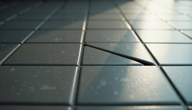 Misaligned floor tile symbolizing obsessive compulsive disorder and anxiety