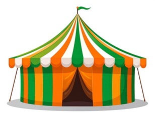 Fototapeta premium Striped Circus Tent.