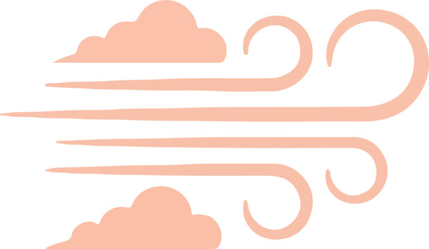 Weather Wind Cloud Icon.