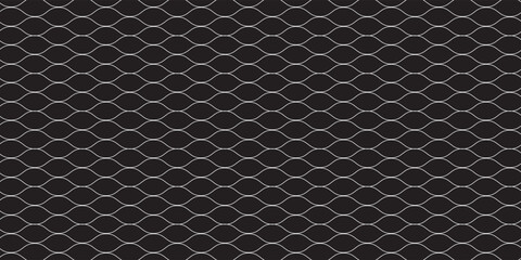 Net texture pattern on white background. Net texture pattern for backdrop and wallpaper. Realistic net pattern with black squares. Geometric background © SOFI