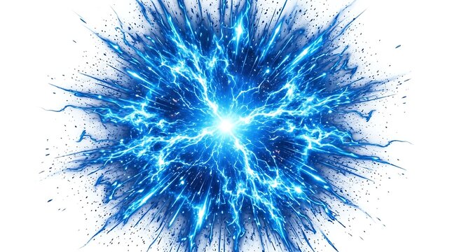 Electric Blue Explosion of Light Energy.
