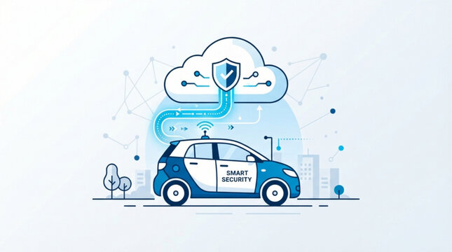 Autonomous smart security vehicle connected to cloud network for real time data protection and digital safety monitoring in modern urban environments