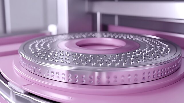 Industrial Precision Machine Component Closeup.