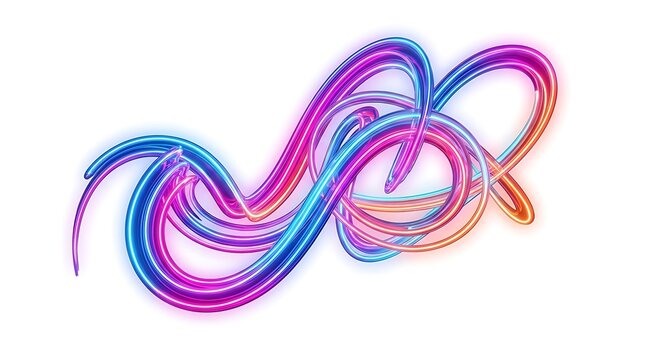 Vibrant multicolored swirling abstract design element.