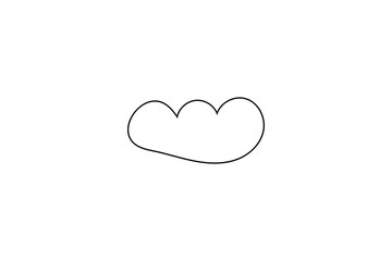 Fototapeta premium A minimalist line drawing of a heart shaped object isolated on transparent background
