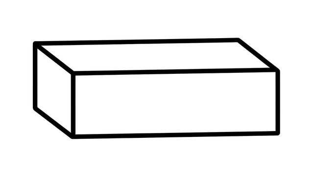 Simple rectangular box illustration on white background.