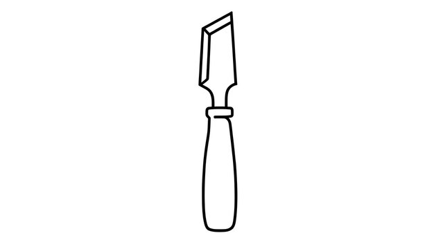 Simple knife illustration on white background.
