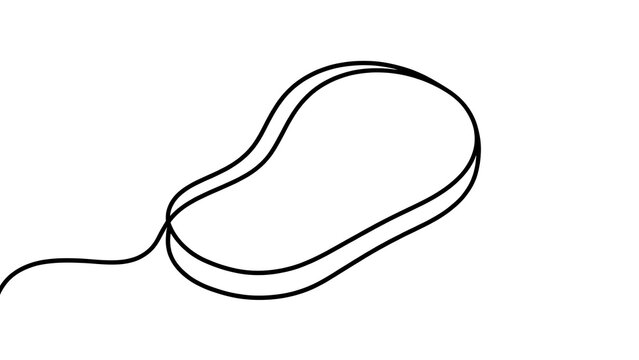 Simple black sperm cell illustration on white background.