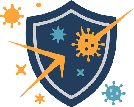 Antibacterial Protection Flat Medical Icon Asset