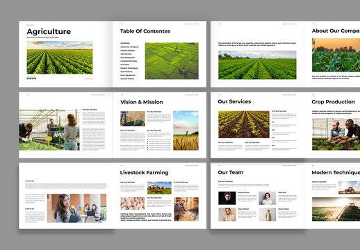 Agriculture Brochure Template Design