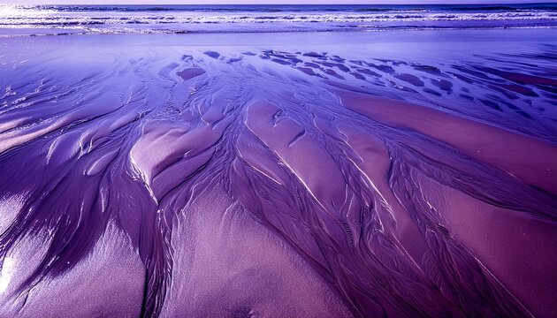 Purple Sand At Pfeiffer Beach California Big Sur Abstract Texture