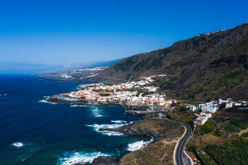 Obraz premium Beach in Tenerife, Canary Islands, Spain.Aerial view of Garachiko in the Canary Islands