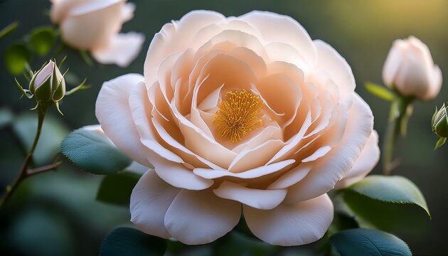 Beautiful Floral Background Of Bloomimng Mme Isaac Pereire Rose Close Up Shallow Depth Of Field