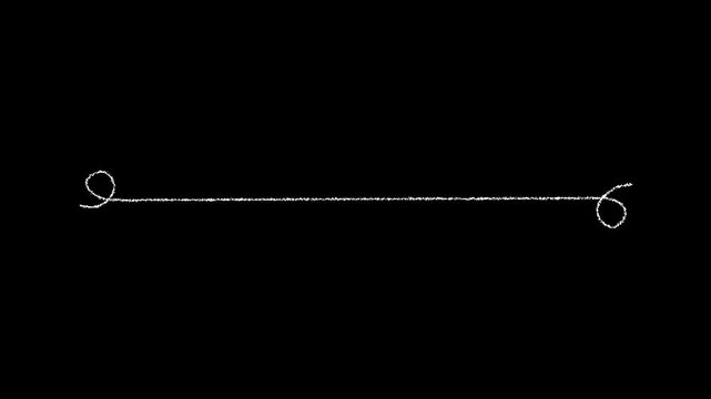 Golden thin horizontal decorative line with curled ends elegant divider border element for invitation, luxury branding and graphic design.4k motion graphics video animation