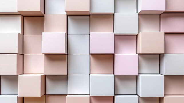 Pastel cube geometric block minimal abstract 3D pattern modern soft color wall Pastel cube geometric block minimal abstract 3D pattern modern soft color wall create calm and contemporary visual