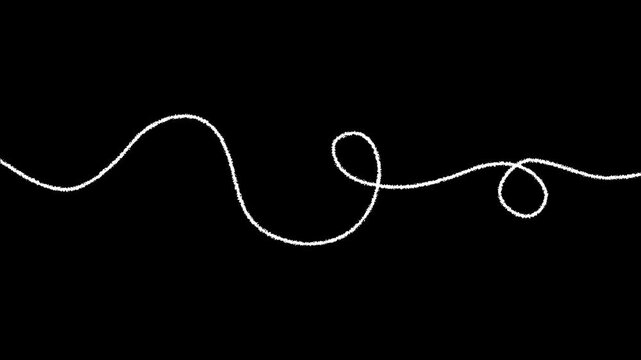 Glowing Black continuous wavy line .4k motion graphics video animation