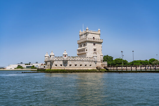 views along the Lissbon Waterfront from a boat