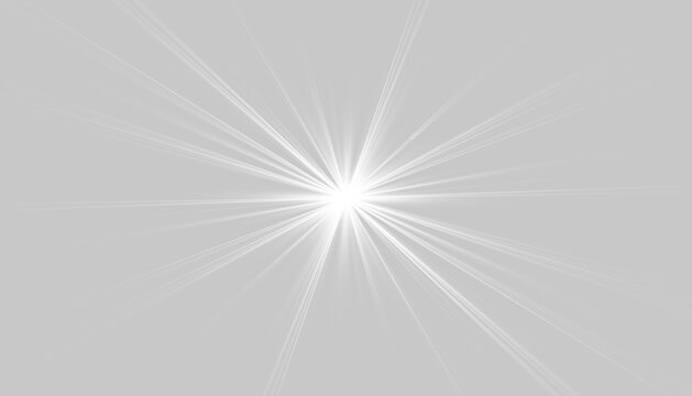 Golden sun flare with bright rays. PNG light overlay on transparent background. Creates warm glowing effects for designs.
