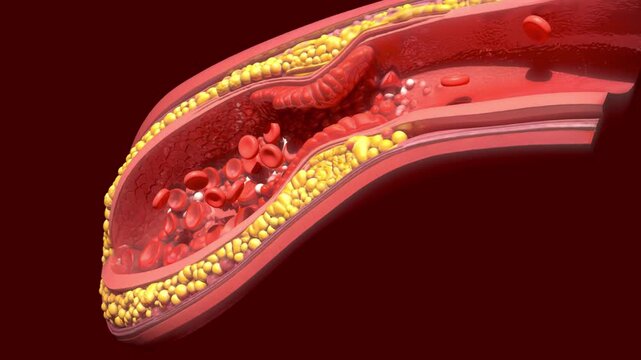 Vessel blockage Clogged Artery Atherosclerosis blood body bg 4k