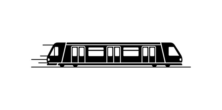 Modern Metro Train Silhouette Vector Transportation Design For Cricut, Logo, Sticker, T Shirt Print, Website, Branding, And Digital Download