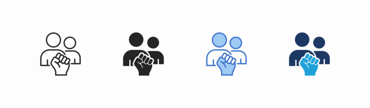 Set of human rights icon collection in multiple style. Icon suitable for web and mobile application